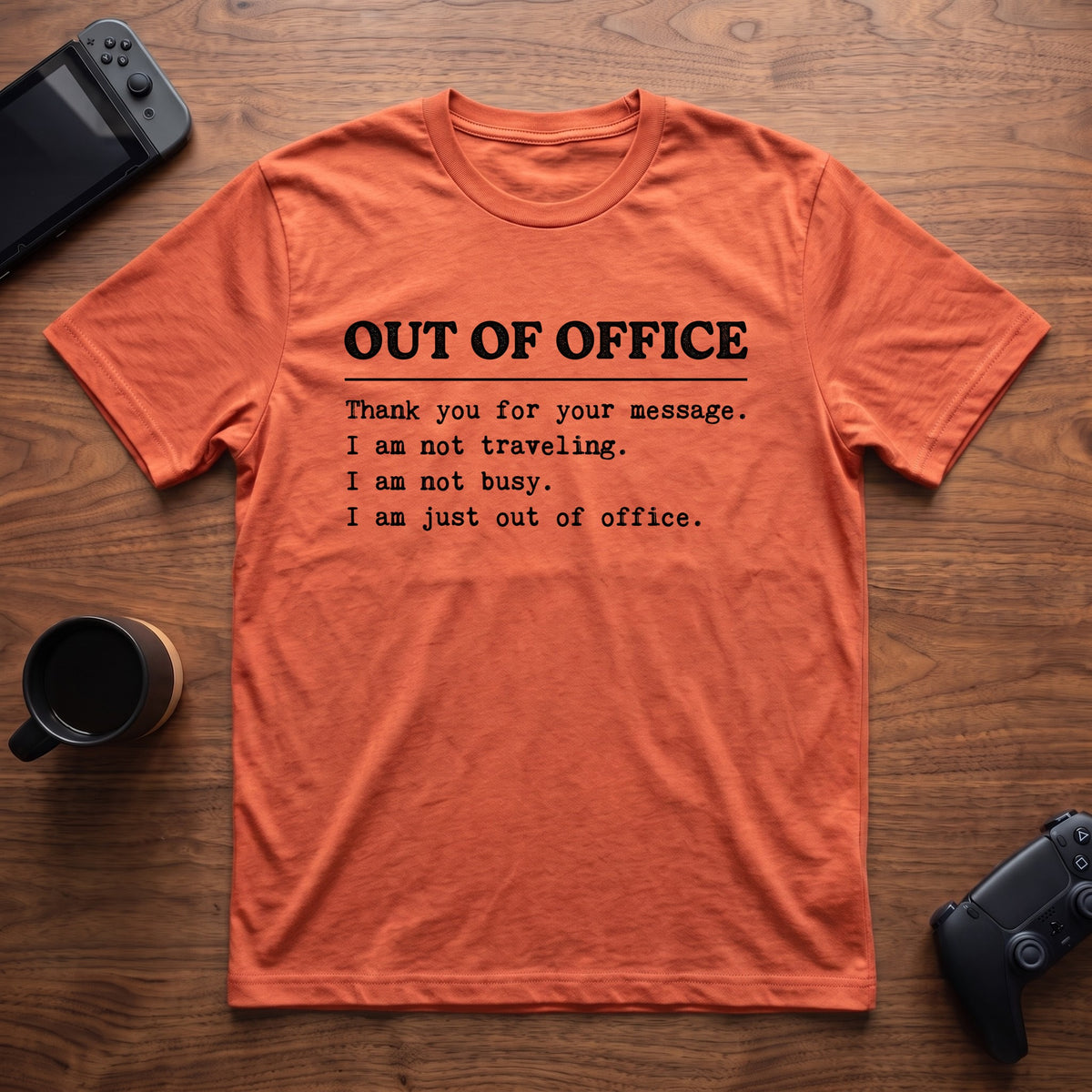 Out Of Office T-Shirt - Heather Orange
