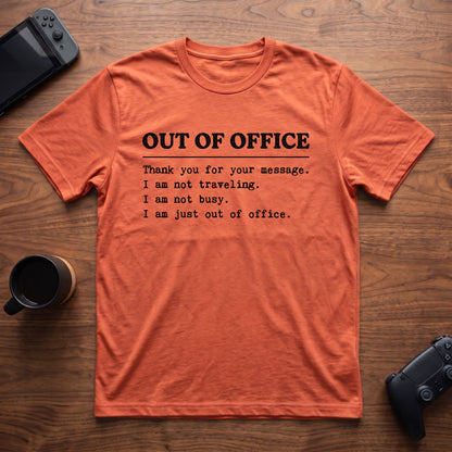 Out Of Office T-Shirt - Heather Orange