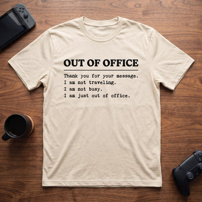 Out Of Office T-Shirt - Natural