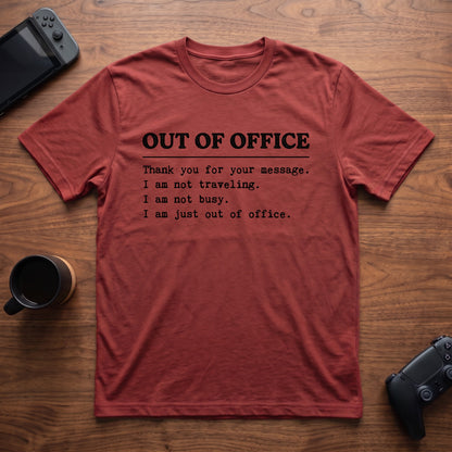 Out Of Office T-Shirt - Red