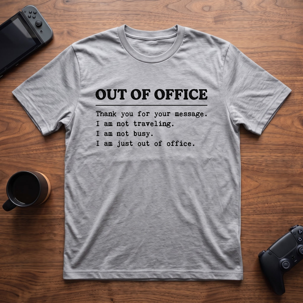 Out Of Office T-Shirt - Sport Grey