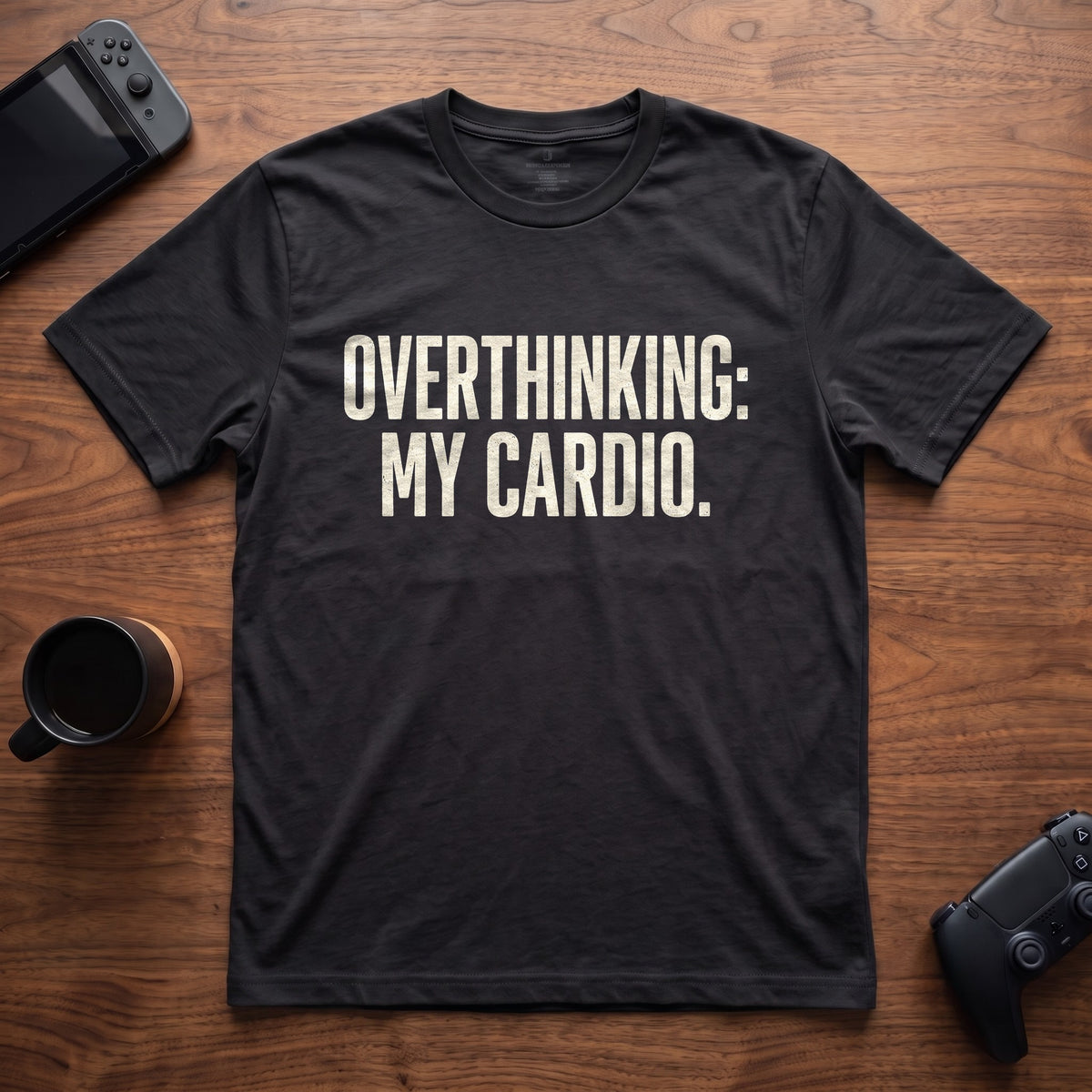 Overthinking Cardio T-Shirt - Black