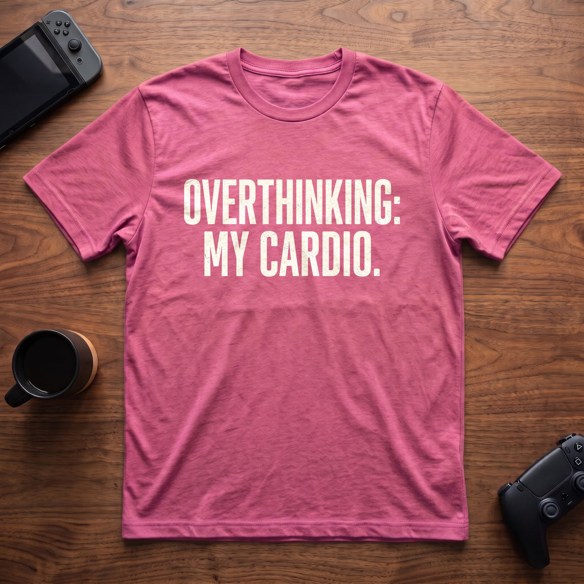 Overthinking Cardio T-Shirt - Heather Berry