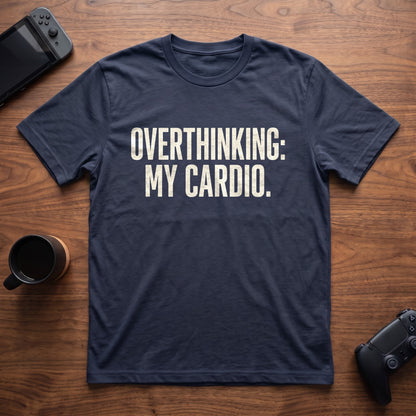 Overthinking Cardio T-Shirt - Navy