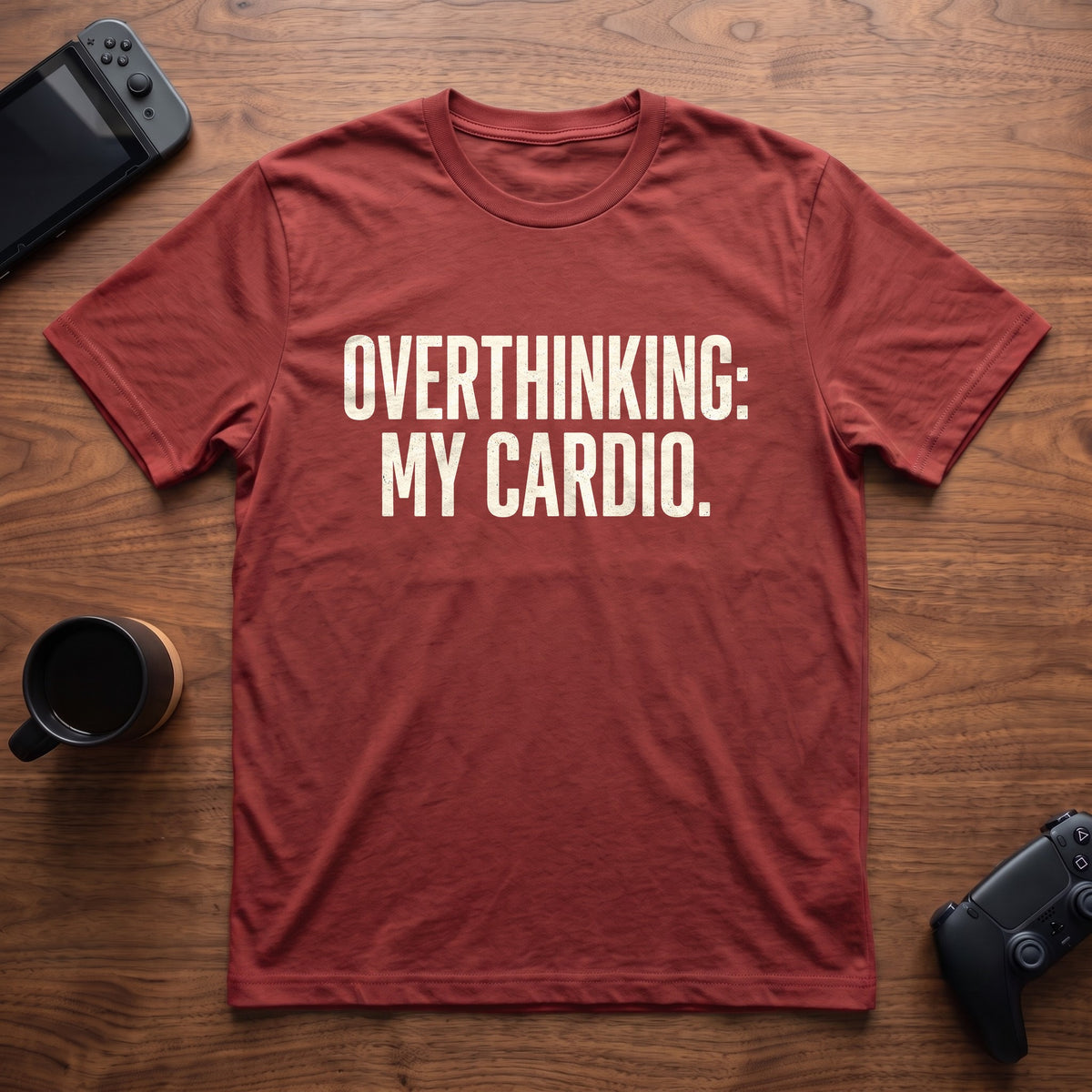 Overthinking Cardio T-Shirt - Red