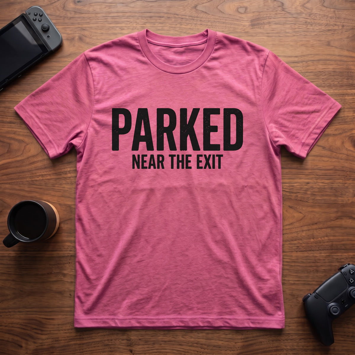 Parked Near The Exit T-Shirt - Heather Berry