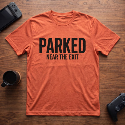 Parked Near The Exit T-Shirt - Heather Orange