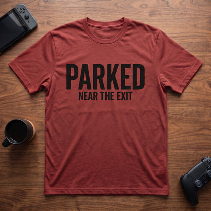 Parked Near The Exit T-Shirt - Red