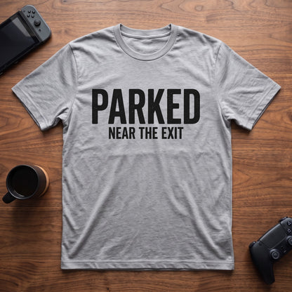 Parked Near The Exit T-Shirt - Sport Grey