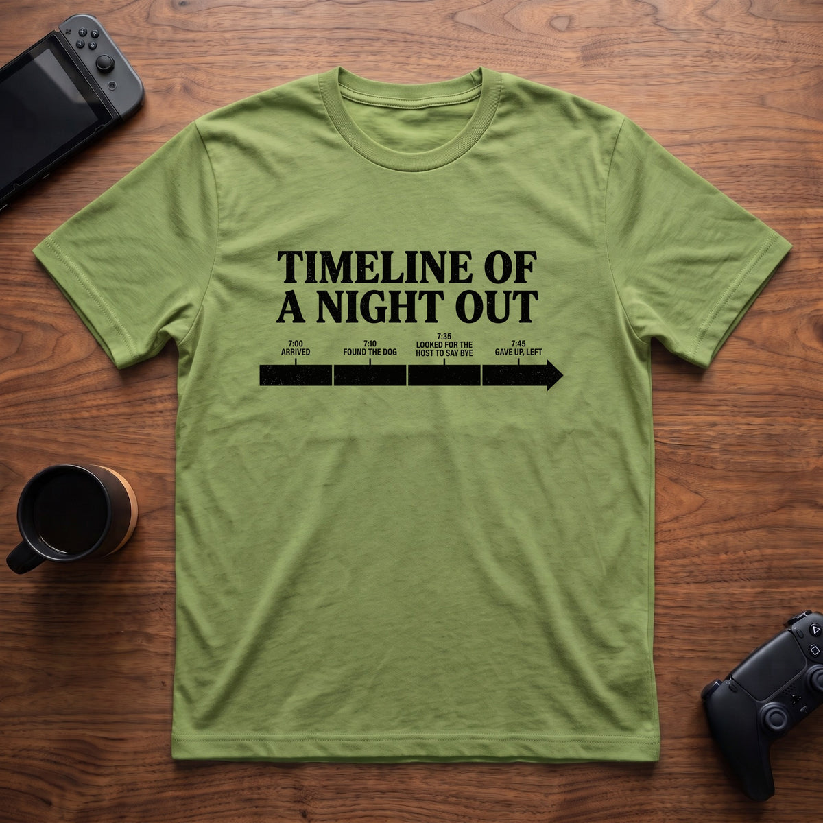 Party Timeline T-Shirt - Lime