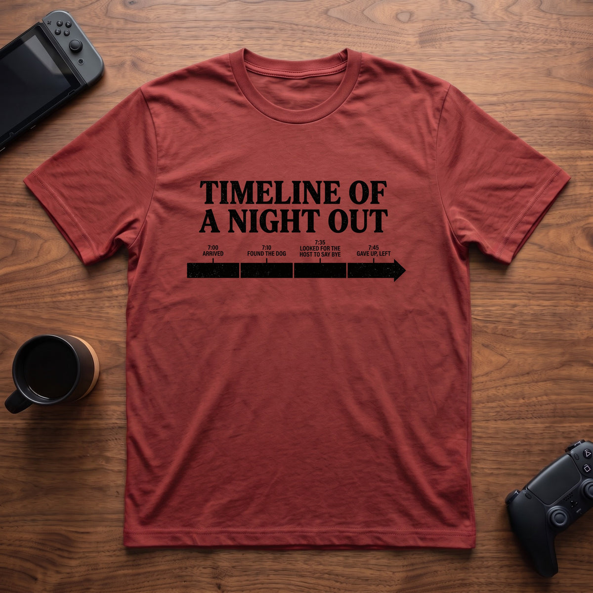 Party Timeline T-Shirt - Red