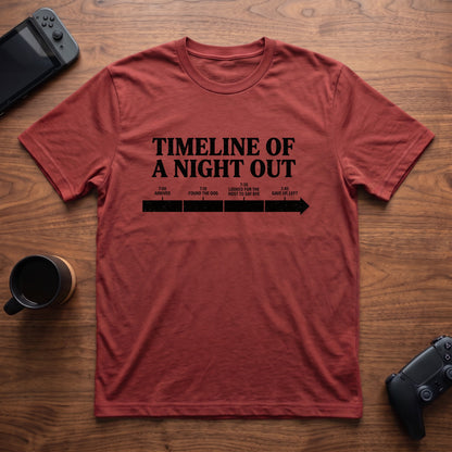 Party Timeline T-Shirt - Red