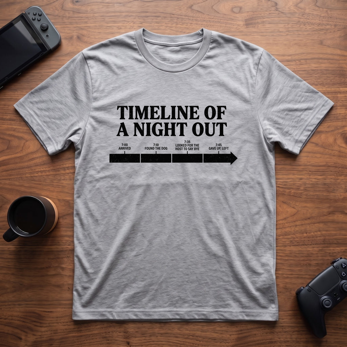 Party Timeline T-Shirt - Sport Grey