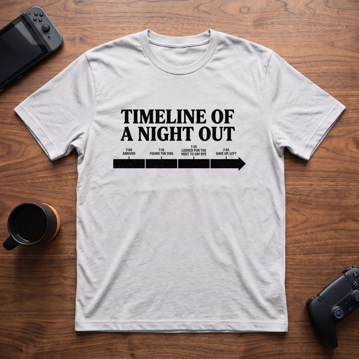 Party Timeline T-Shirt - White