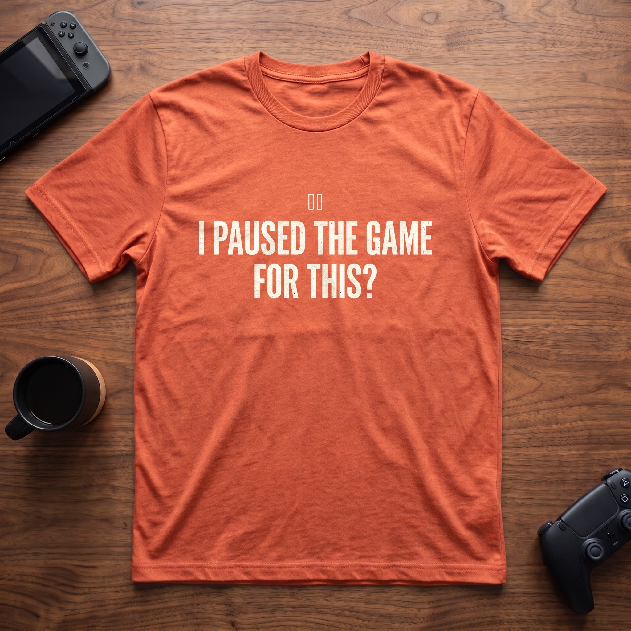 paused-the-game-t-shirt - Heather Orange