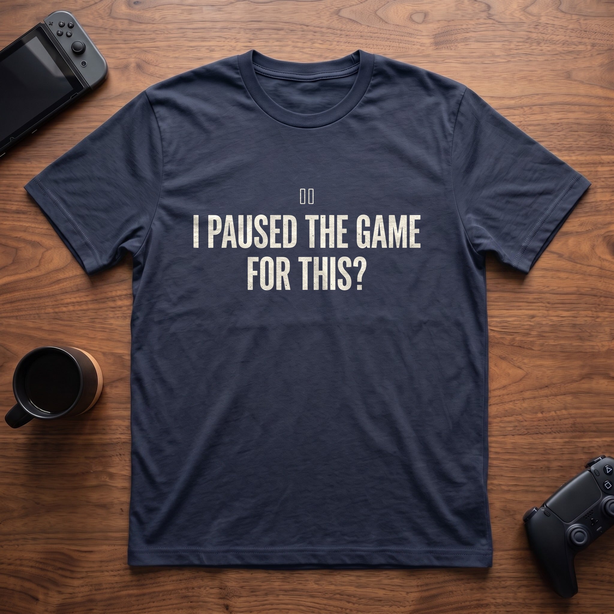 paused-the-game-t-shirt - Navy