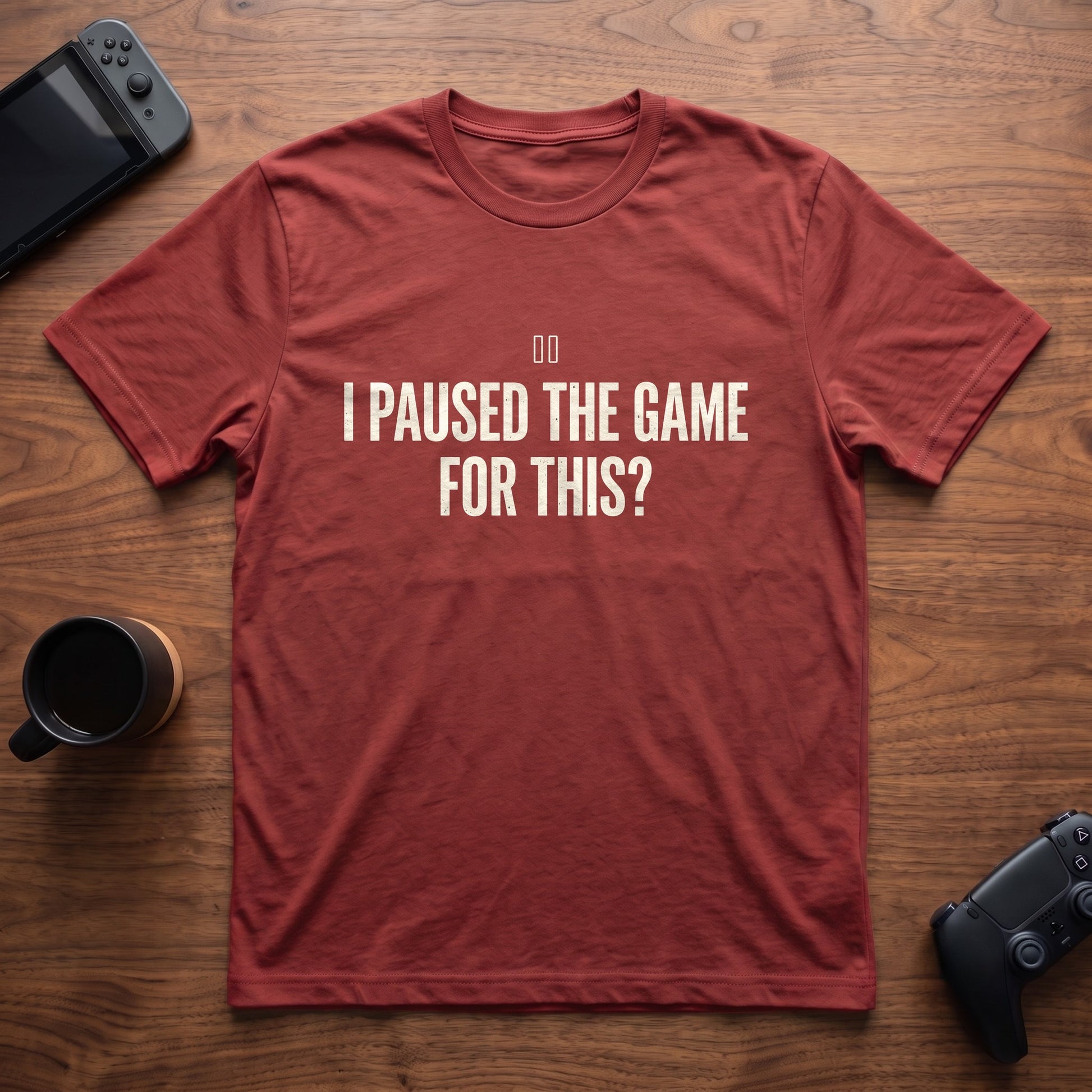 paused-the-game-t-shirt - Red