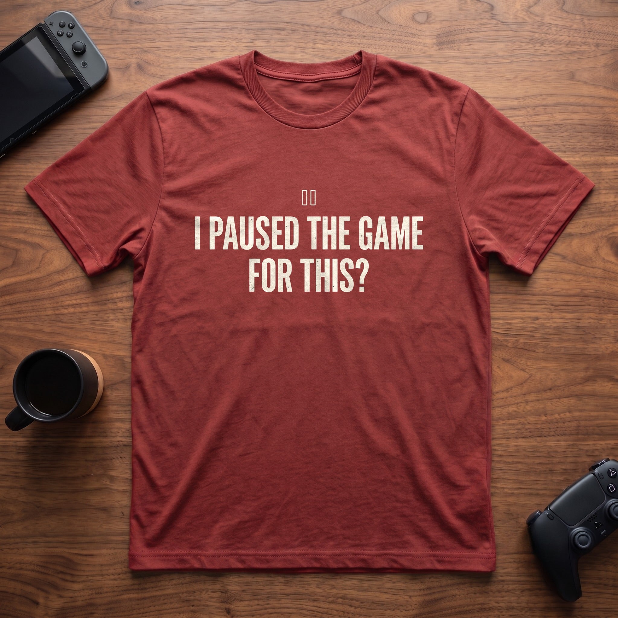 paused-the-game-t-shirt - Red
