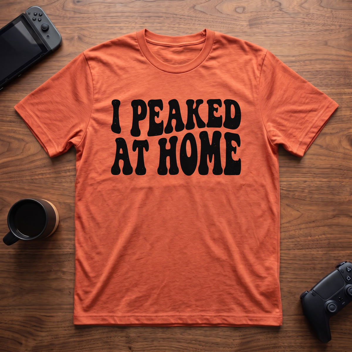 Peaked At Home T-Shirt - Heather Orange