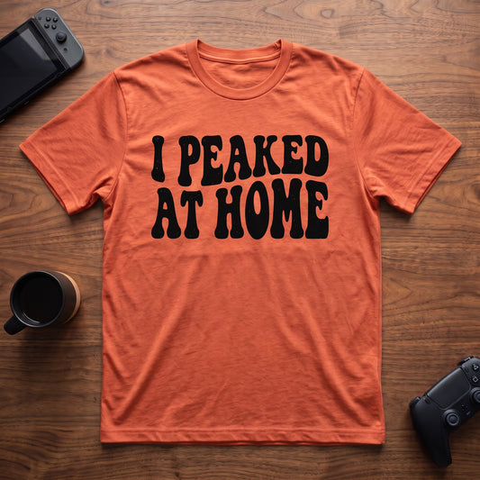 Peaked At Home T-Shirt - Heather Orange