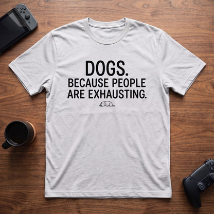 people-are-exhausting-t-shirt - White