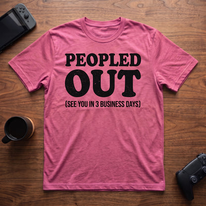 Peopled Out T-Shirt - Heather Berry