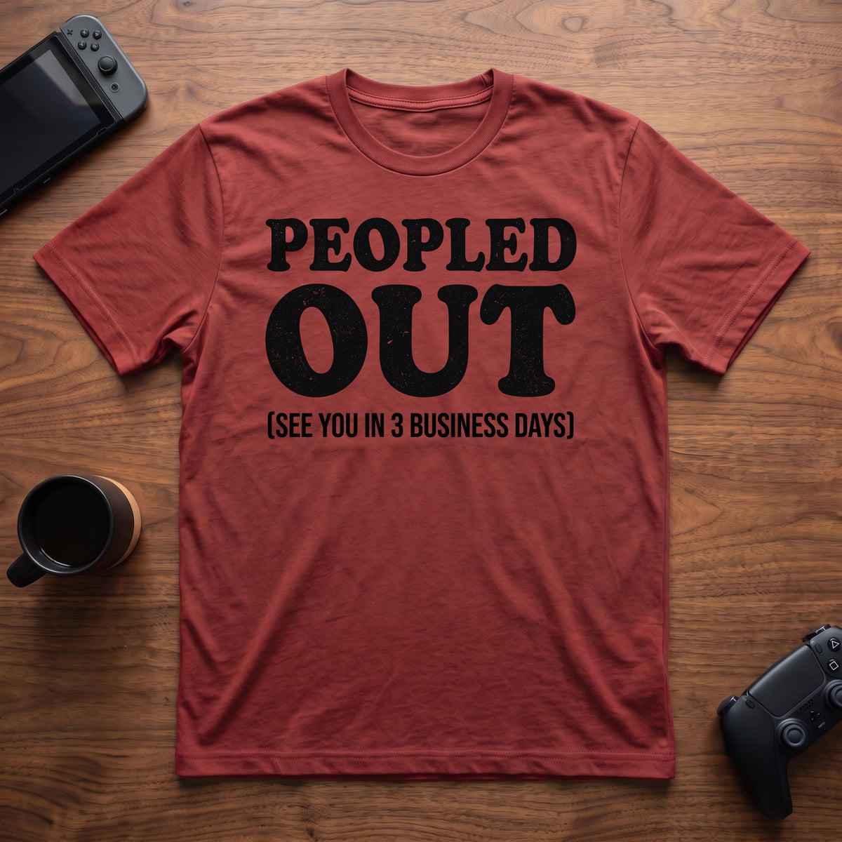 Peopled Out T-Shirt - Red