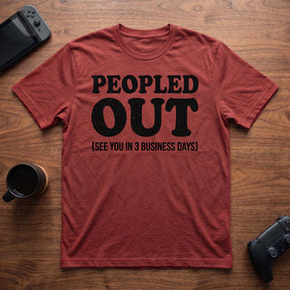 Peopled Out T-Shirt - Red