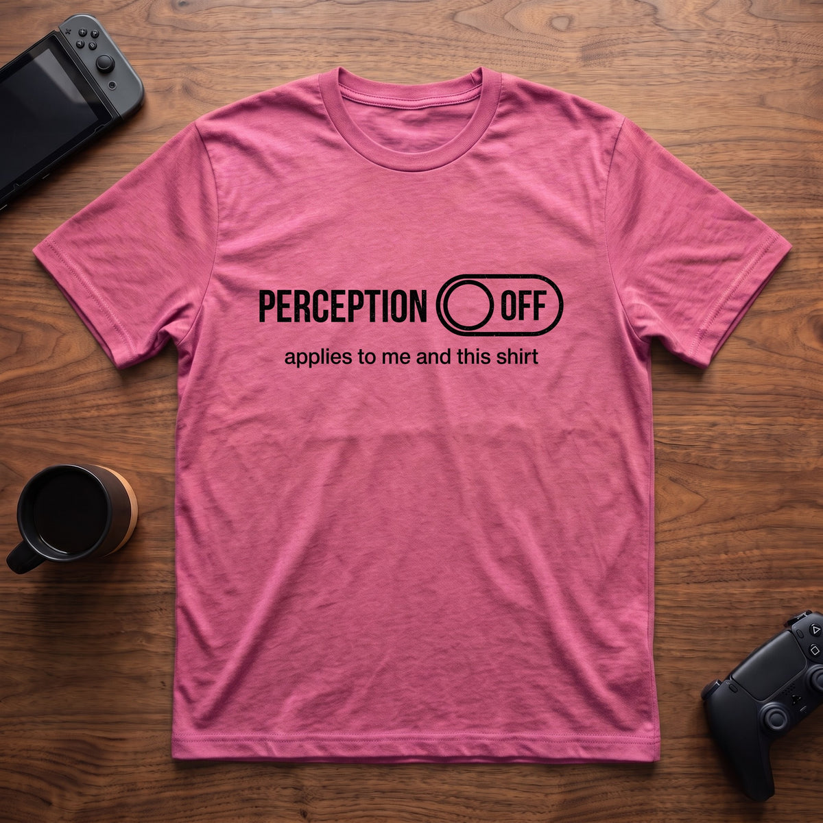 Perception Off T-Shirt - Heather Berry