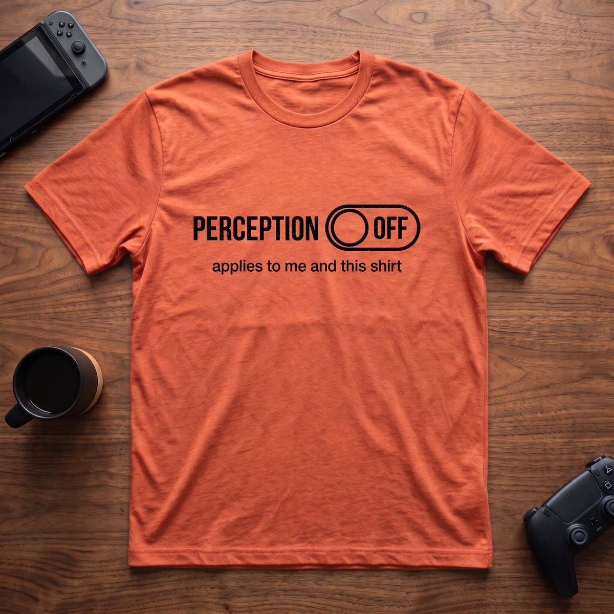 Perception Off T-Shirt - Heather Orange