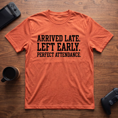 Perfect Attendance T-Shirt - Heather Orange