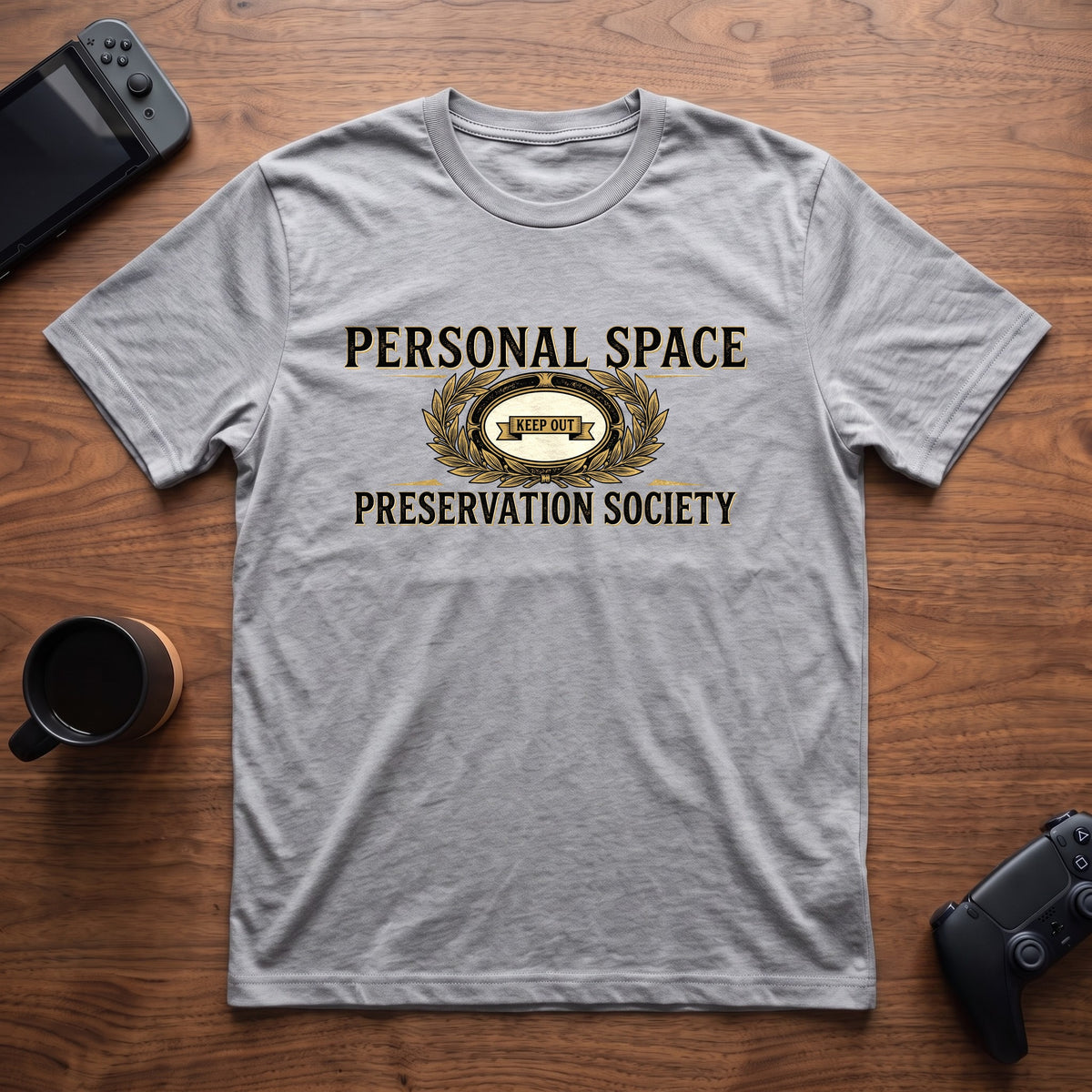Personal Space Society T-Shirt - Sport Grey
