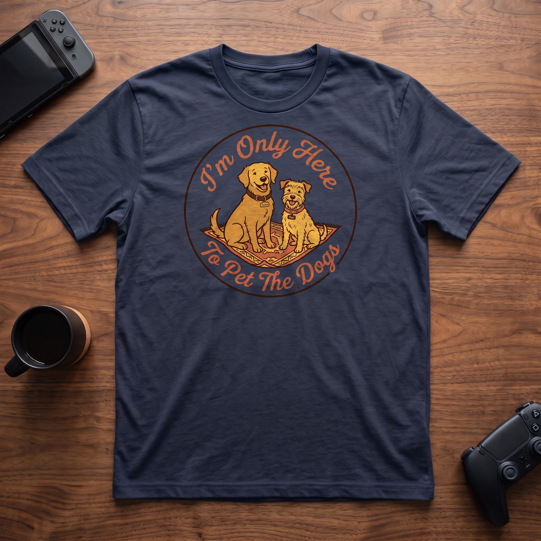 Pet The Dogs T-Shirt - Navy