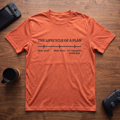 Plan Lifecycle T-Shirt - Heather Orange