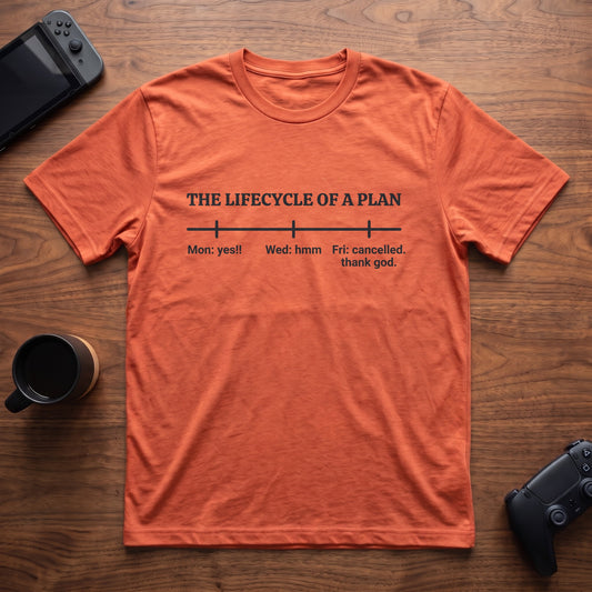 Plan Lifecycle T-Shirt - Heather Orange