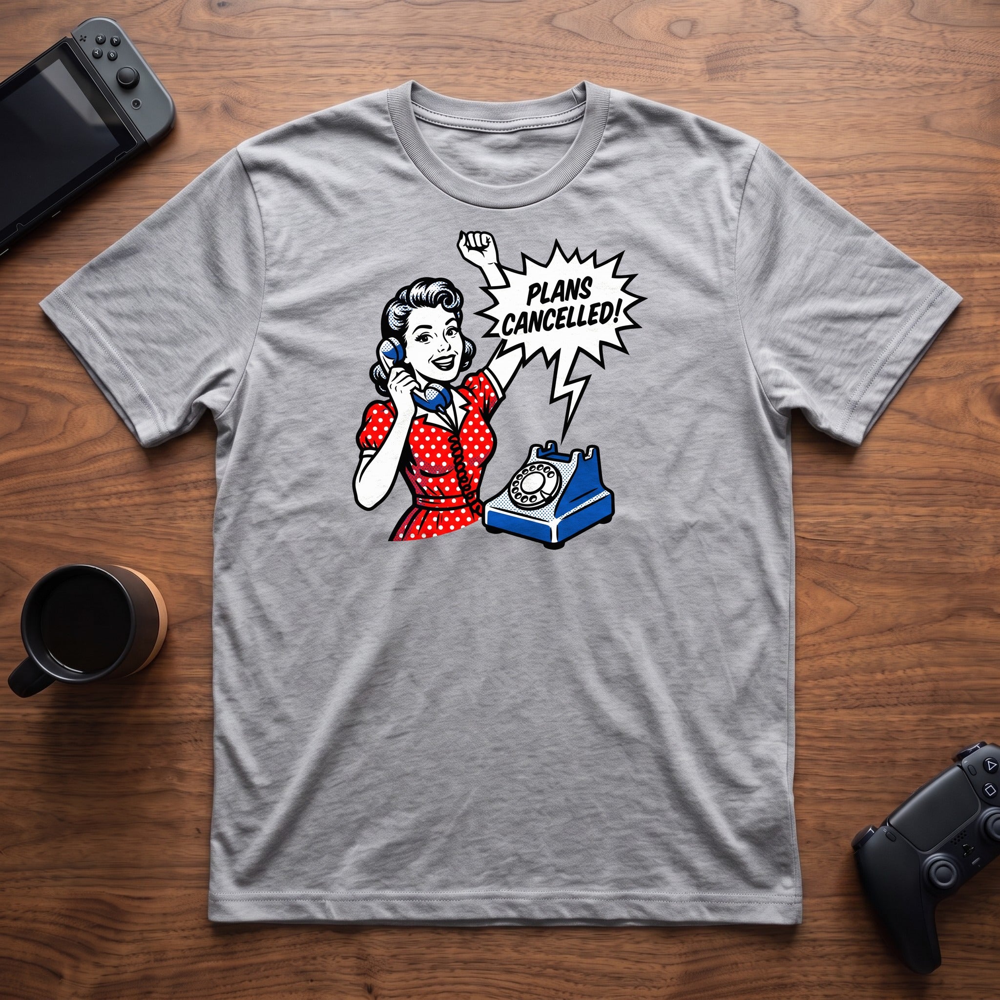 Plans Cancelled T-Shirt - Sport Grey