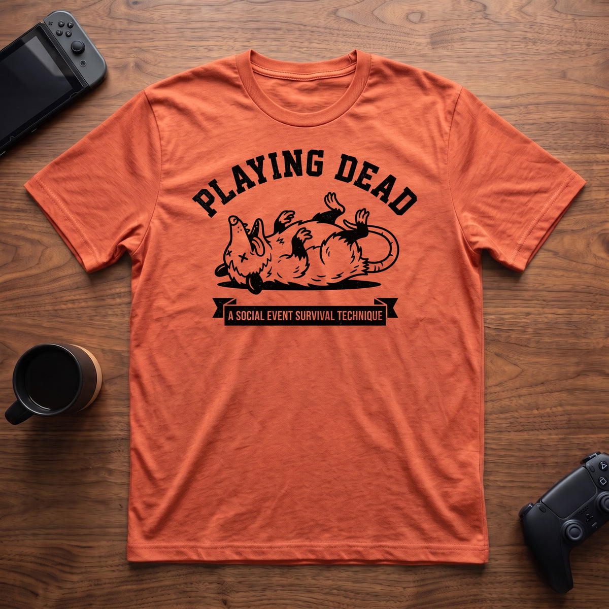 Playing Dead T-Shirt - Heather Orange