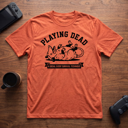 Playing Dead T-Shirt - Heather Orange