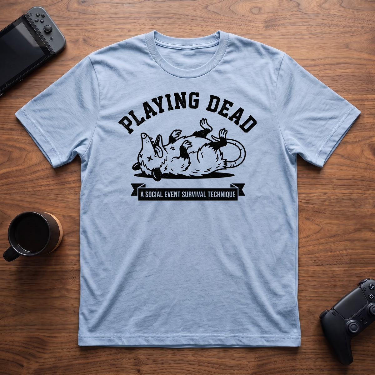 Playing Dead T-Shirt - Light Blue