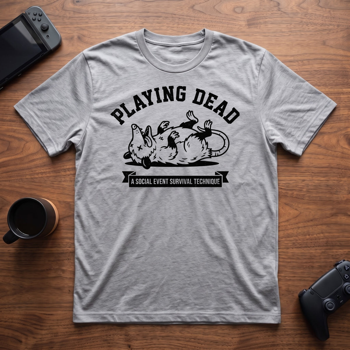 Playing Dead T-Shirt - Sport Grey