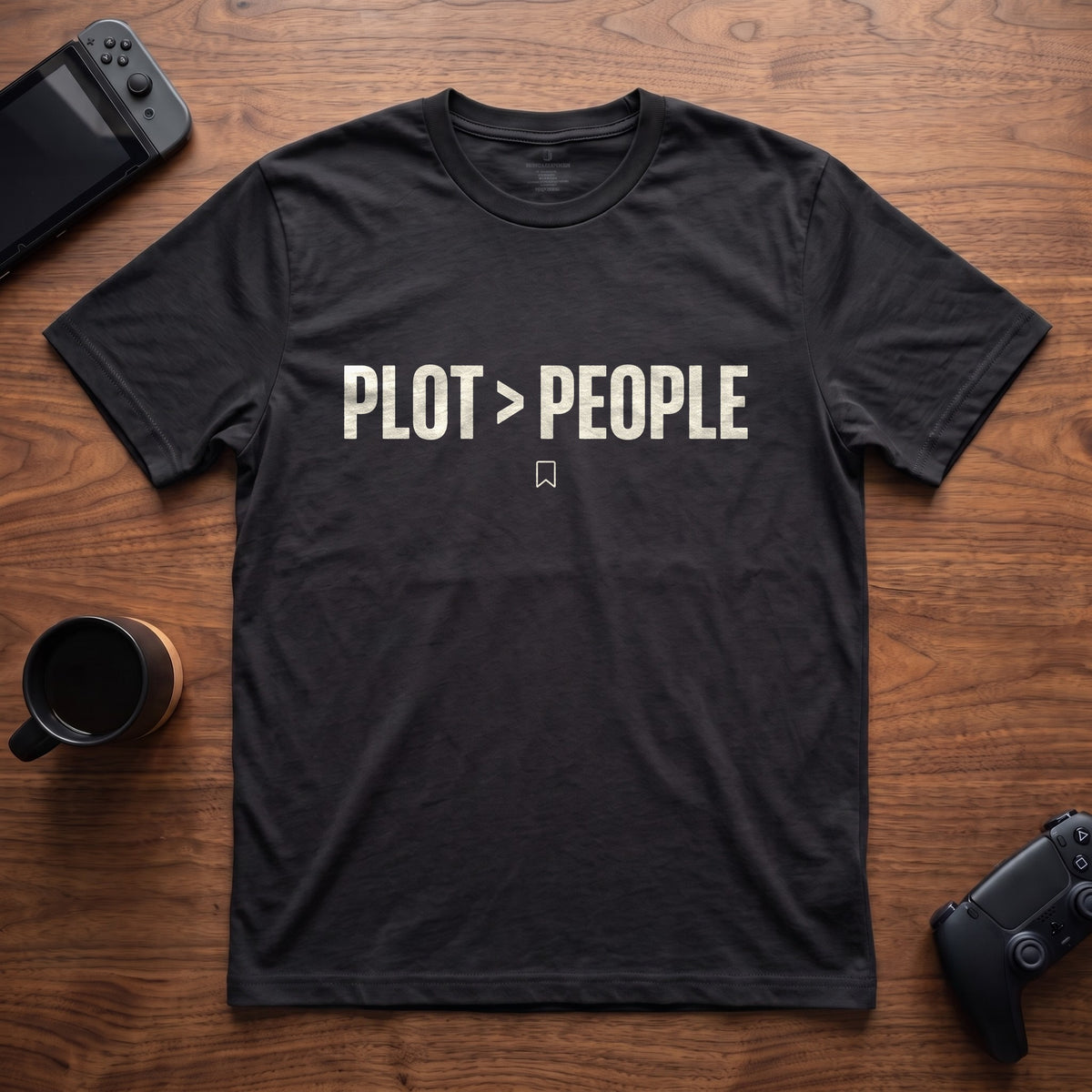Plot Over People T-Shirt - Black