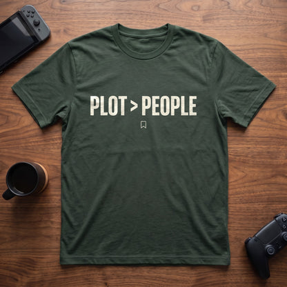 Plot Over People T-Shirt - Forest Green