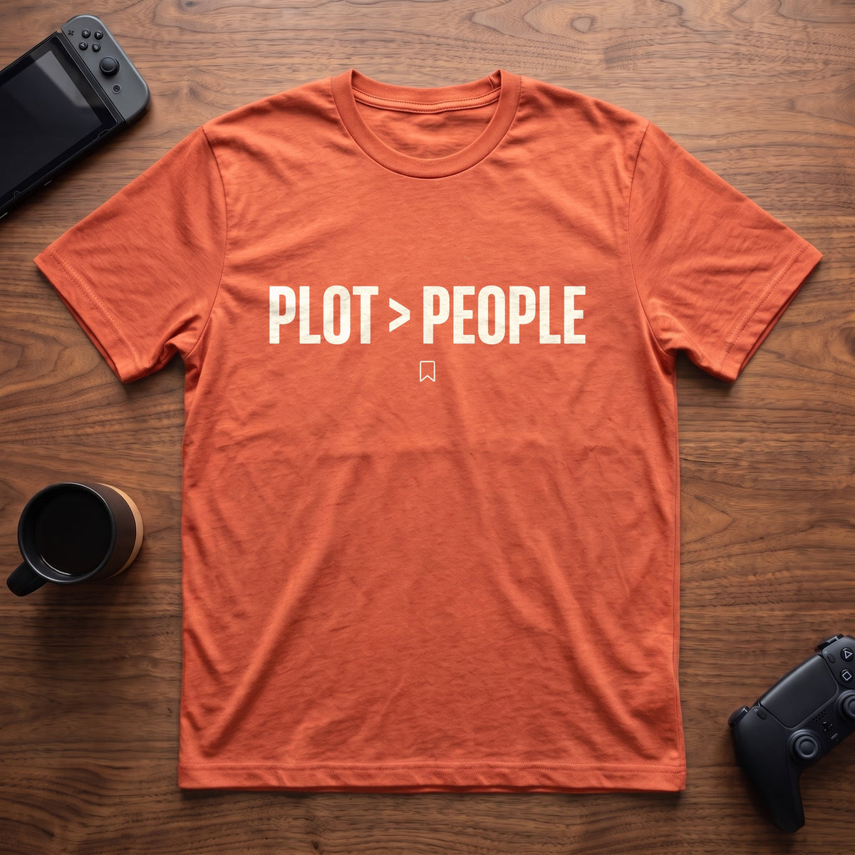 Plot Over People T-Shirt - Heather Orange