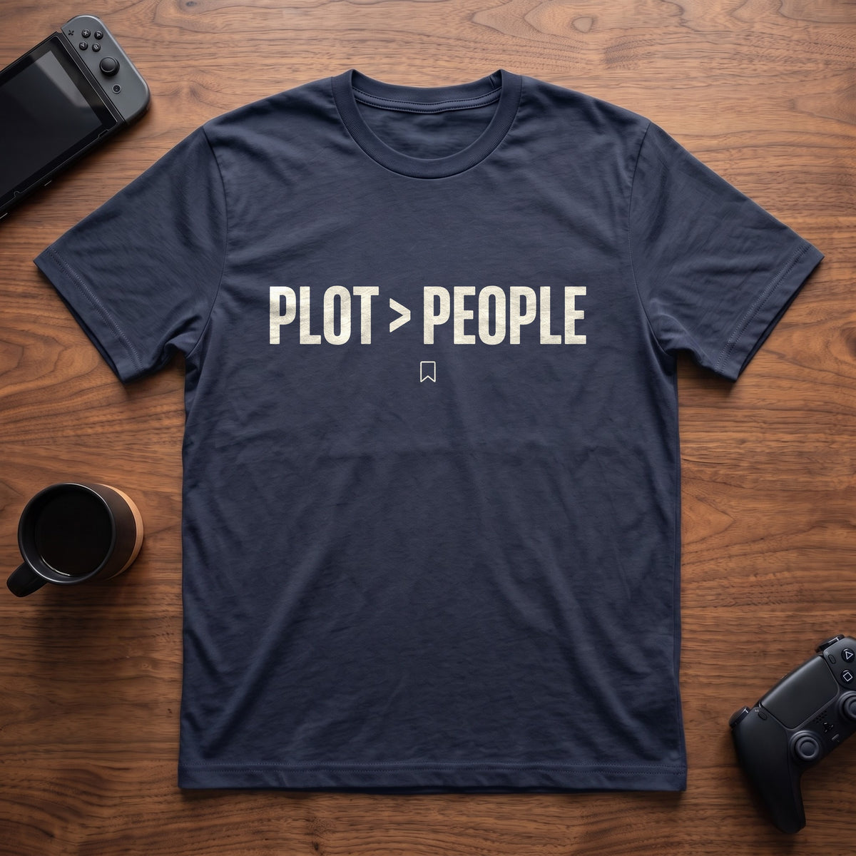 Plot Over People T-Shirt - Navy