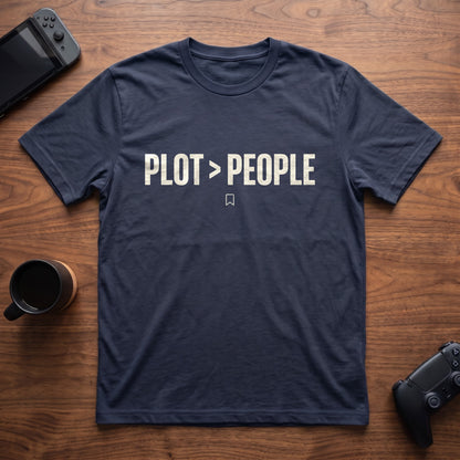 Plot Over People T-Shirt - Navy
