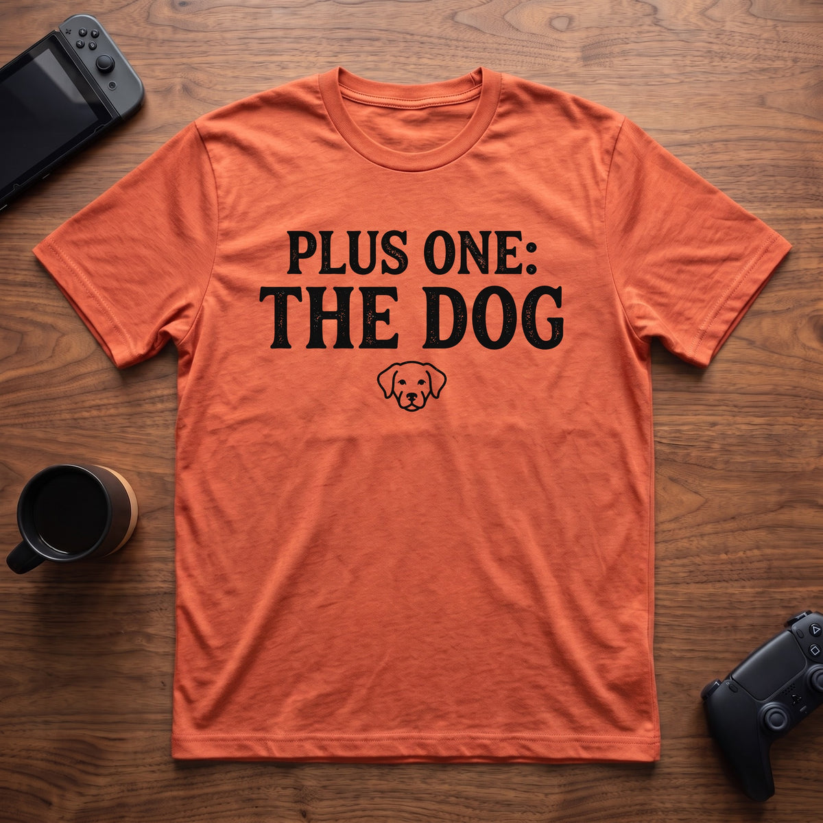 Plus One T-Shirt - Heather Orange
