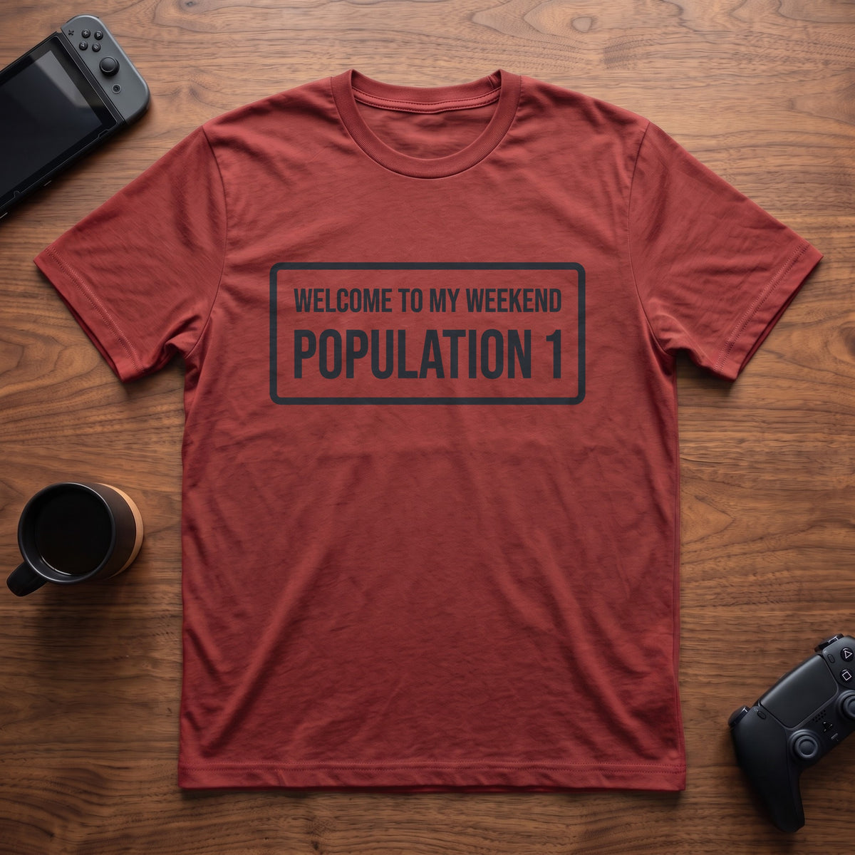 Population 1 T-Shirt - Red