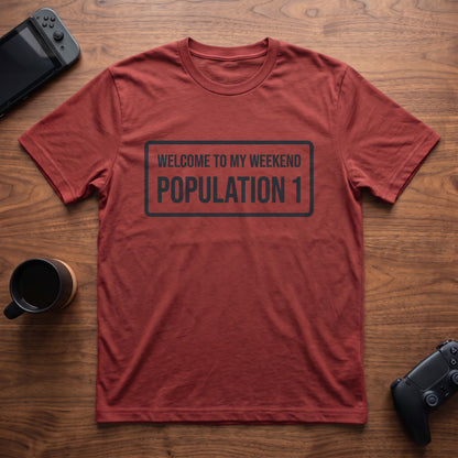 Population 1 T-Shirt - Red