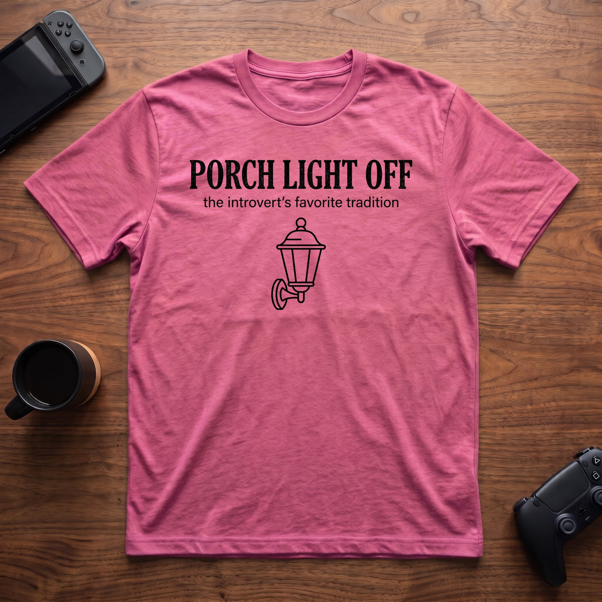 Porch Light Off T-Shirt - Heather Berry