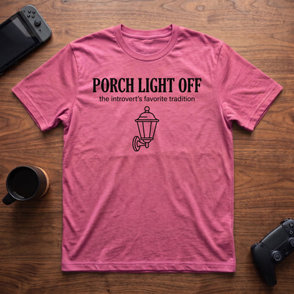 Porch Light Off T-Shirt - Heather Berry